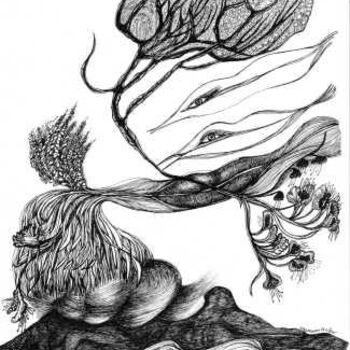 Zeichnungen mit dem Titel "illustration du Dja…" von Sigrun Neumann (Sineu), Original-Kunstwerk