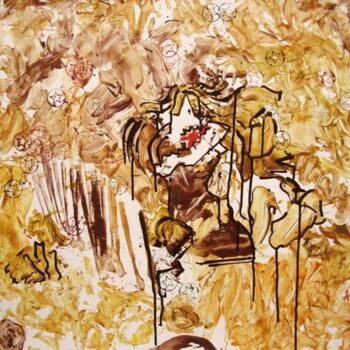 Painting titled "Сожрал" by Kirill Bulatov Bulatov, Original Artwork, Oil