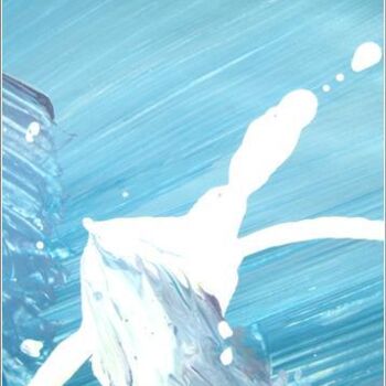 Ζωγραφική με τίτλο "Ref. Blue 18" από Delphine Bernard, Αυθεντικά έργα τέχνης
