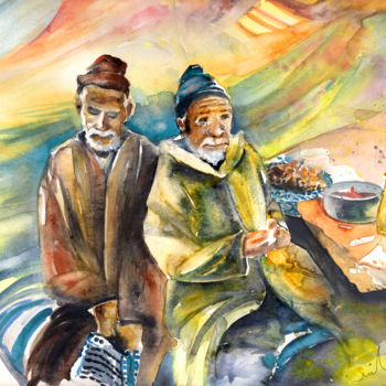 Painting titled "Together Old in Mor…" by Miki De Goodaboom, Original Artwork, Oil