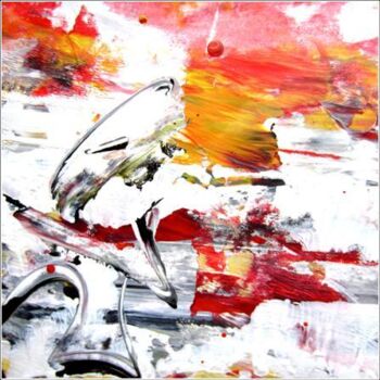 Ζωγραφική με τίτλο "Abstract 01" από Delphine Bernard, Αυθεντικά έργα τέχνης