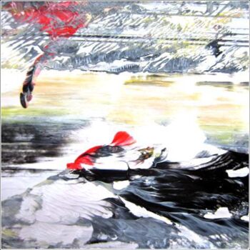 Painting titled "Abstract 04" by Delphine Bernard, Original Artwork
