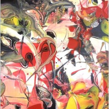 Painting titled "Cards 06" by Delphine Bernard, Original Artwork