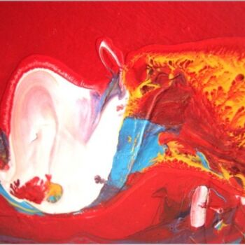 「Red 13」というタイトルの絵画 Delphine Bernardによって, オリジナルのアートワーク