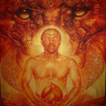 Painting titled "Pure of mind" by Nipon Jungkina, Original Artwork, Oil