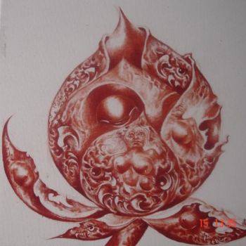 Painting titled "Dominate 1" by Nipon Jungkina, Original Artwork, Oil