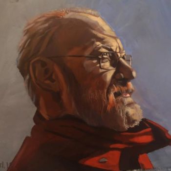 Malerei mit dem Titel "Theo" von Paulus Hoffman, Original-Kunstwerk, Öl