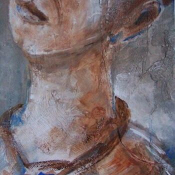 Peinture intitulée "fermer les yeux, te…" par Anne-Frédérique Ferret, Œuvre d'art originale