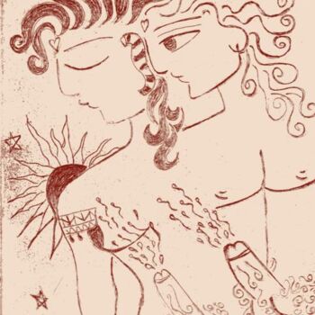 Disegno intitolato "Deva" da Toni Barca, Opera d'arte originale, Altro