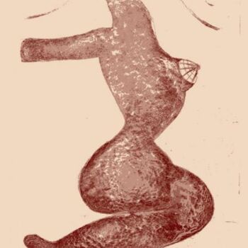 Dibujo titulada "Pin Up de Willendorf" por Toni Barca, Obra de arte original