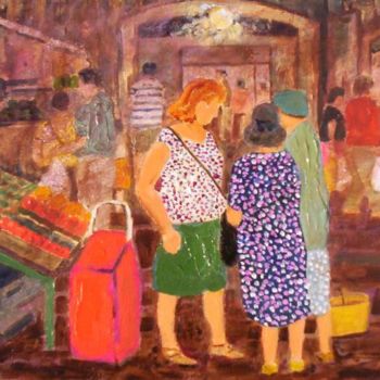 Peinture intitulée "In a Spanish Market" par Alan Embrée Osler, Œuvre d'art originale, Huile