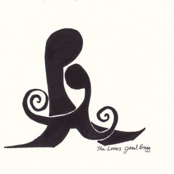 Ζωγραφική με τίτλο "The Lovers" από Janel Bragg, Αυθεντικά έργα τέχνης
