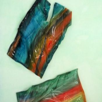 Painting titled "N° 890, mural avec…" by Vera De Rivales, Original Artwork, Oil