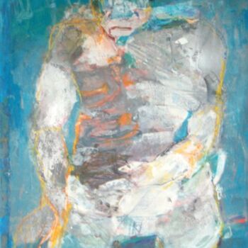 Ζωγραφική με τίτλο "bleu" από Catherine Monmarson, Αυθεντικά έργα τέχνης