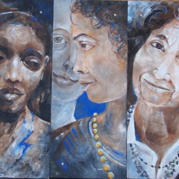 Peinture intitulée "... exposition à la…" par Anne-Frédérique Ferret, Œuvre d'art originale, Huile