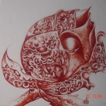 Painting titled "Dominate 3" by Nipon Jungkina, Original Artwork, Oil