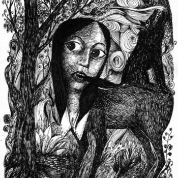 Drawing titled "Créatures de La For…" by Patrick Jannin, Original Artwork, Other