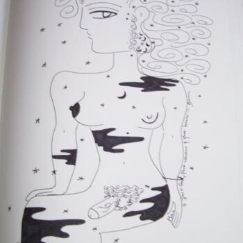 Dessin intitulée "God Created the Wor…" par Toni Barca, Œuvre d'art originale