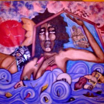 Painting titled "memories through a…" by Helene, Original Artwork