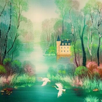 Peinture intitulée "L'ENVOL" par Bernard Ambielle, Œuvre d'art originale, Huile