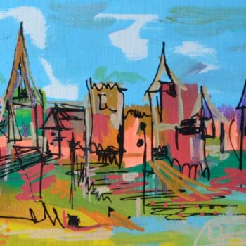 Peinture intitulée "Bien-Assis" par Muriel Cayet, Œuvre d'art originale