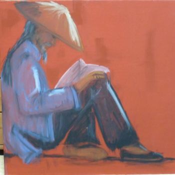 「chinois au livre」というタイトルの絵画 Sbxによって, オリジナルのアートワーク