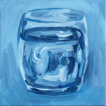 Peinture intitulée "Verre d'eau 19" par Nathalia Chipilova, Œuvre d'art originale, Huile