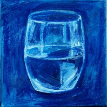 Peinture intitulée "Verre d'eau 11" par Nathalia Chipilova, Œuvre d'art originale, Huile