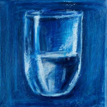 Painting titled "Verre d'eau 28" by Nathalia Chipilova, Original Artwork, Oil