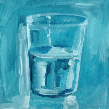 Peinture intitulée "Verre d'eau 33" par Nathalia Chipilova, Œuvre d'art originale, Huile