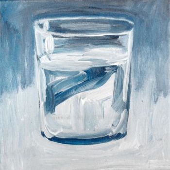 Peinture intitulée "Verre d'eau 96" par Nathalia Chipilova, Œuvre d'art originale, Huile