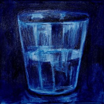 Painting titled "Verre d'eau 15" by Nathalia Chipilova, Original Artwork, Oil