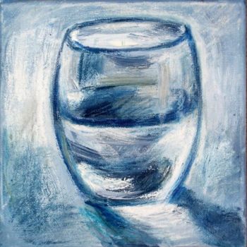 Peinture intitulée "Verre d'eau 100" par Nathalia Chipilova, Œuvre d'art originale, Huile