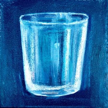 Painting titled "Verre d'eau 14" by Nathalia Chipilova, Original Artwork, Oil