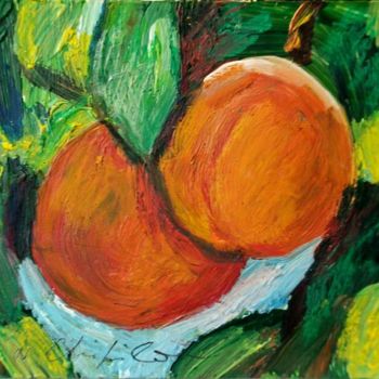 Ζωγραφική με τίτλο "Abricots" από Nathalia Chipilova, Αυθεντικά έργα τέχνης, Ακρυλικό