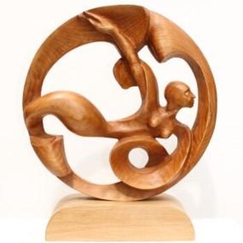 Sculpture titled "Doris" by Michel Ferre, Original Artwork, Wood