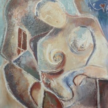 Peinture intitulée "HOMMAGE A RODIN" par Véronique Soitel, Œuvre d'art originale
