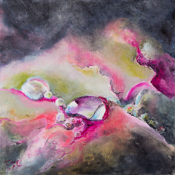 Painting titled "Love" by Françoise Dugourd-Caput, Original Artwork, Oil Mounted on Wood Stretcher frame