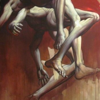 Pintura intitulada ""FIGURATION CHRISTI…" por Claude Duvauchelle, Obras de arte originais