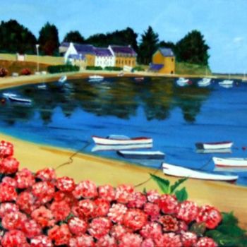 Pintura intitulada "Rives du Golf de Mo…" por Jean Parraud, Obras de arte originais, Óleo