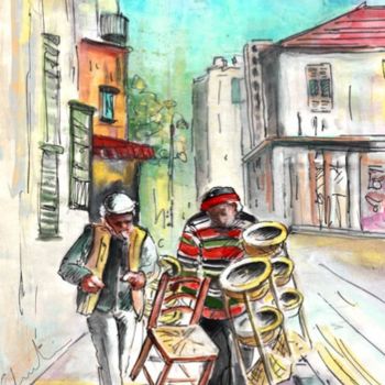 Painting titled "Together Old in Cyp…" by Miki De Goodaboom, Original Artwork, Oil