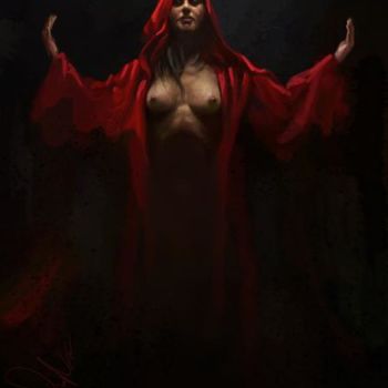 Digital Arts titled "The necromancer" by Kishore Singh, Original Artwork, Digital Painting