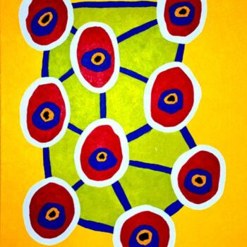 Peinture intitulée "Larmes de Fukushima…" par Michael Peron, Œuvre d'art originale