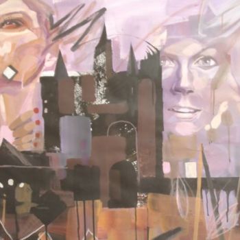 Painting titled "zwolle" by Paulus Hoffman, Original Artwork, Oil