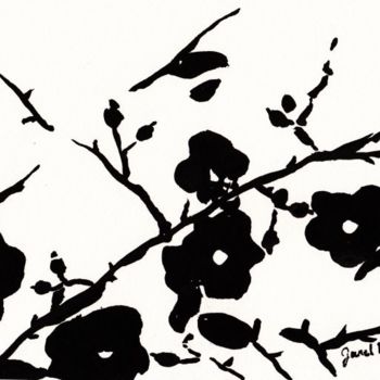 Painting titled "Wild Roses" by Janel Bragg, Original Artwork, Oil