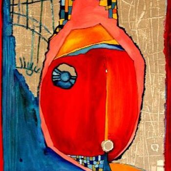 Peinture intitulée "Une mère" par Catherine Suchocka, Œuvre d'art originale