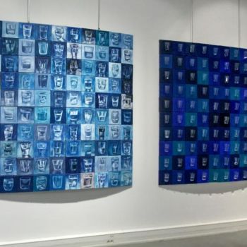 Malerei mit dem Titel "Vue "Water glasses"…" von Nathalia Chipilova, Original-Kunstwerk, Acryl