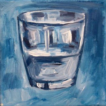Painting titled "Verre d'eau 60" by Nathalia Chipilova, Original Artwork, Oil
