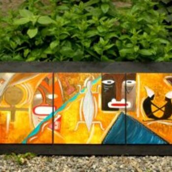 Peinture intitulée "afrique bis" par Sab, Œuvre d'art originale