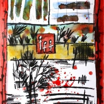 Painting titled "souvenir de guerre…" by Delphine Mabed, Original Artwork